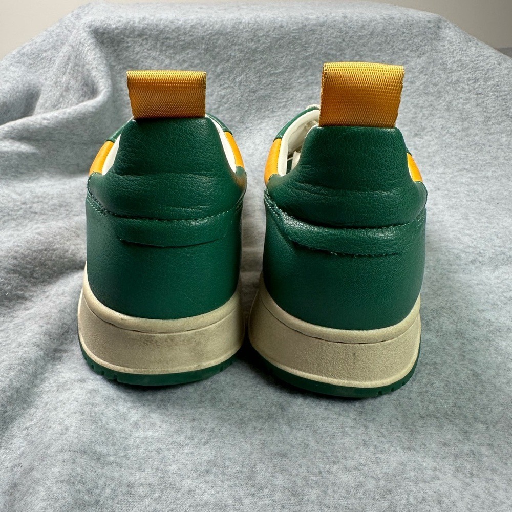 Dolce Vita Women's Leather Sneakers Green White‎ Yellow Lace Up - Picture 12 of 12